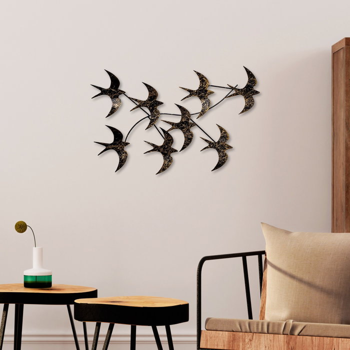 Wallity Flying Birds 1 Escultura de Pared de Metal Multicolor